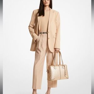 Cotton Blend Twill Blazer